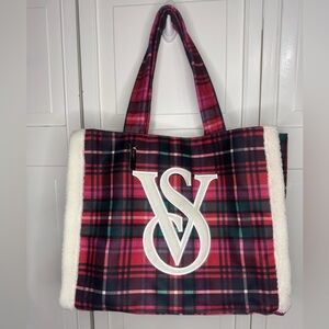 Victoria's Secret Pink Plaid Tote Bag